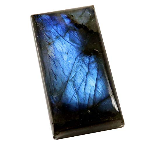 Cabochon octogonale en labradorite naturelle à labradorescence bleue flash intense de 39ct