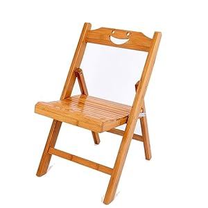 Bamboo Folding Chair,Portable Folding Chair for Indoor and Outdoor Use,Suitable for Picnics,Camping,Outdoor Concerts,Easy to Carry and Store (Primary Colour)