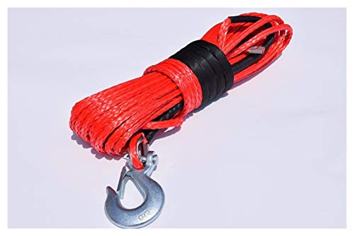 Cuerda de remolque de 10mm*30m cable sintético para reemplazo de cabrestante con gancho