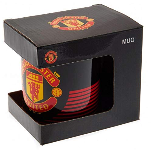 Manchester United Fc Man Utd Black Ceramic Collectors Gift Coffee Tea Mug LN