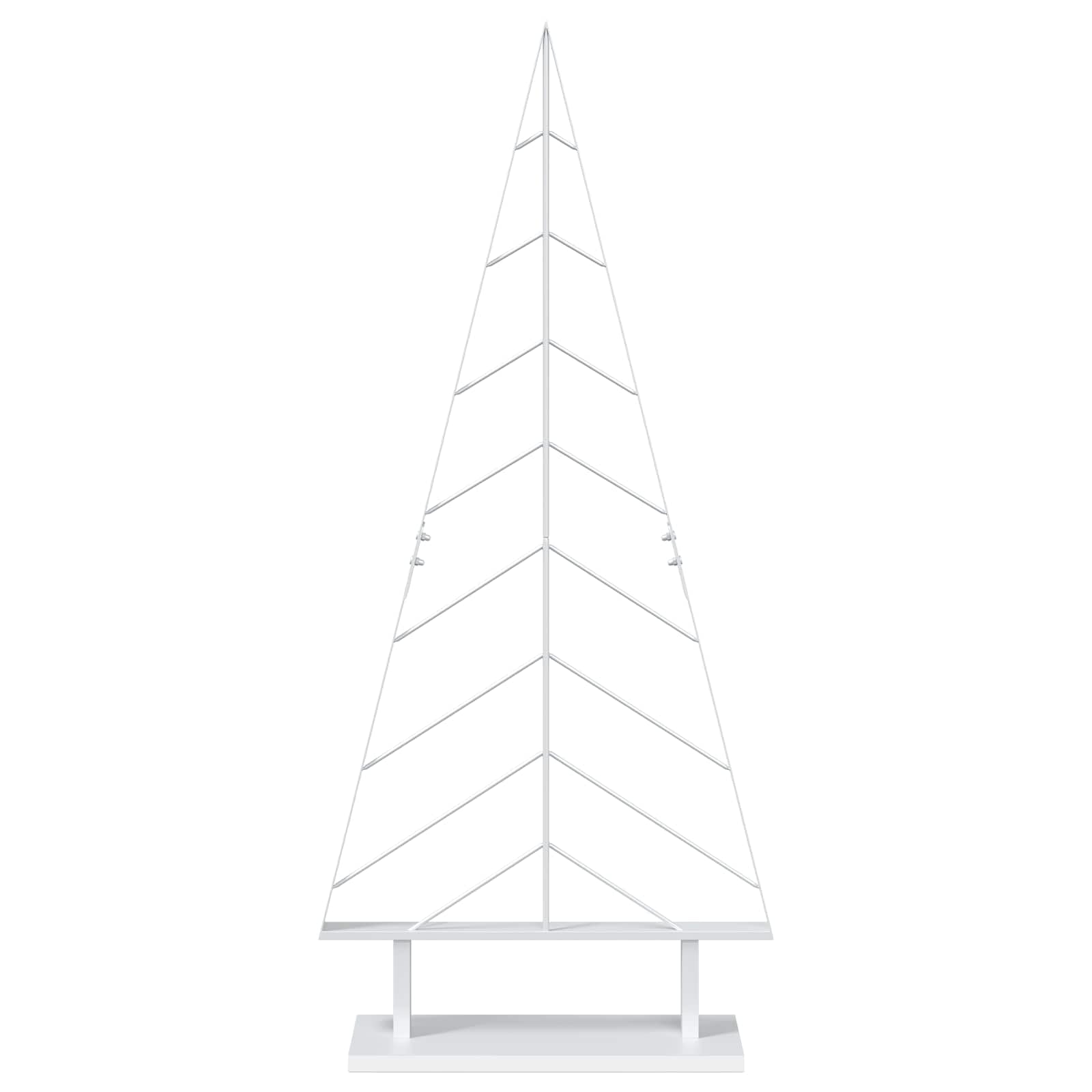 Weihnachtsbaum aus Metall mit Ständer, Weiß, 55 x 20 x 125 cm