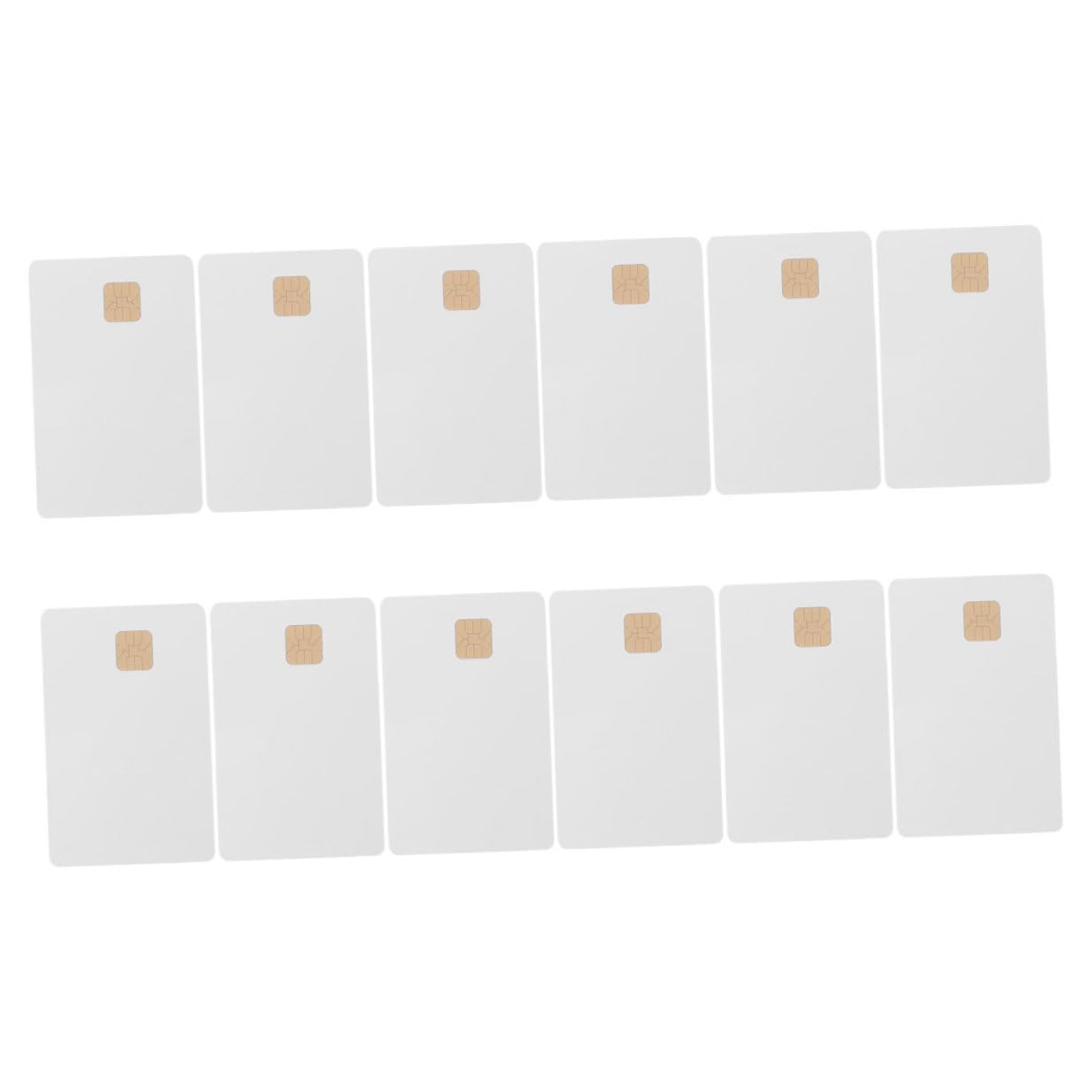 Ciieeo 12pcs White At24c02 Ic Cards with 2k Memory Chip PVC Blank Smart Cards for Door Access Control Systems Compatible with PVC Printers and Commercial Security Use