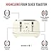 Haden Highclere Cream Toaster 4 Slice - Electric Stainless steel Toaster With Reheat And Defrost Functions - Easy To Clean - Removable Crumb Trays