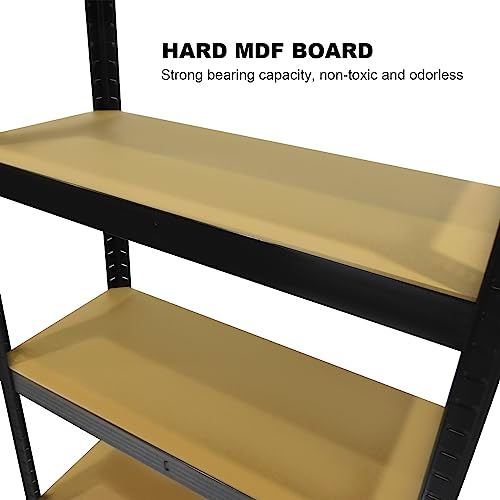 Vandise 5 Shelf Garage Shelving Heavy Duty Adjustable Storage Shelving Unit, 1764Lbs Load Capacity, Steel Organizer With Durable Mdf Boards, 67H X 30W X 12D Inch, For Office, Garage, Kitchen (Black) #TOP7