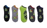 Teenage Mutant Ninja Turtle Men's 5 pk No Shows (10-13) Assorted Colors