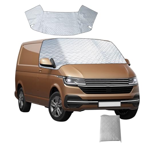 Couverture de pare-brise thermique pour VW T6 2016-2022 bâche pliante argentée