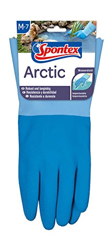 Preisvergleich Produktbild Spontex Arctic Arbeitshandschuhe, für grobe Arbeiten bei Nässe und Kälte, wasserdicht und langlebig, aus Naturlatex, Größe M, 1 Paar