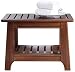 qiuqiu Taburetes De Baño Taburete De Baño De Teca para Baño, Taburete De Ducha Anticorrosivo Antideslizante Impermeable, Taburete Bajo De Madera Maciza, Se Utiliza para Bañar A Los Ancianos