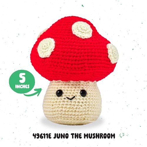 Image of Bucilla Complete Crochet Kit, Juno the Mushroom, 5 inch