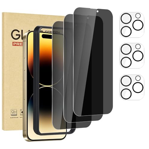 Film de confidentialité iPhone 14 Pro en verre trempé 9H haute résistance
