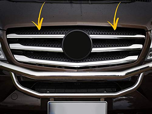 Grille avant en acier inoxydable chromé pour Mercedes Sprinter W906 (2013–2018).