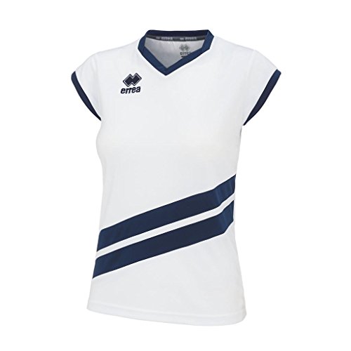 Errea Jens MC Jr, Children's Sports T-Shirt, Unisex - Children, Fm461C, White Blue, XS