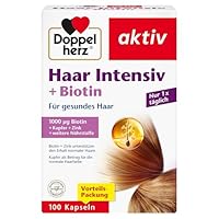 Doppelherz Haar Intensiv + Biotin - Biotin und Zink als Beitrag zum Erhalt normaler Haare - 100 Kapseln