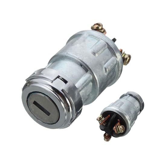 KWONIVLAN Ignition Switch Car Ignition Cylinder Switch Lock 2 Keys 3 Position Universal for 24mm Hole Car Truck Trailer SUV Pickup RV Camper 10A Ignition Lock Cylinder kit