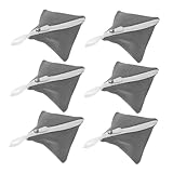 Mobestech 6 Stück Kulturbeutel Wäsche Waschbeutel Kleidersack Aus Baumwolle Waschbeutel Für Wäsche Wäschesack, Netz-wäschesack Wäschekorbbeutel Socken Wäschetasche Dunkelgrau Polyester