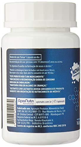 Apisnutri Suplemento de Vitamina D3, 60 Capsulas