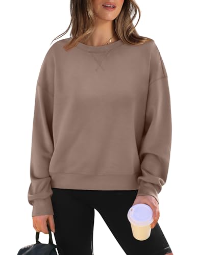 WIHOLL Womens Long Sleeve Crop Tops Crewneck Pullover Shirts Lightweight Sweatshirts 2024 Fall Fashion Clothes