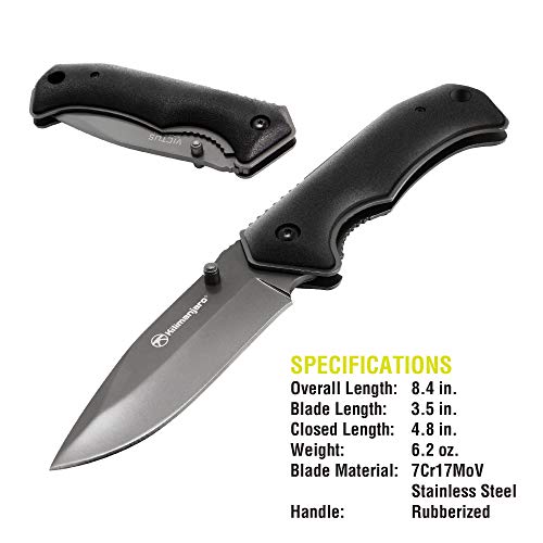 Kilimanjaro 910048 Kj910048 Fixed Blade,Hunting Knife,Outdoor,Campingkitchen, One Size, Black #TOP2