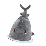 VALICLUD 1 Pc Casco De Carnaval Sombrero De Nado Disfraz De Halloween Foto Inflable Accesorios Para Juguete Aleta Animales Temático Felpa y Algodón Pp Grey
