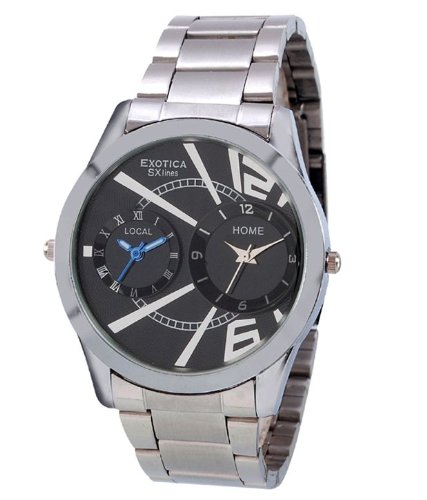 Exotica Black Dial Analogue Watch for Men (EF-Dual-99-Black) (B00SWDZN2C) Amazon Price History, Amazon Price Tracker