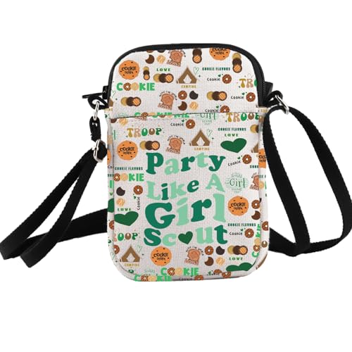 PXTIDY Scout Cookies Gift Cookie Dealer Crossbody Bag Girl Scout Gift Scout Life Small Purse Crossbody Bag Scout Leader Gift