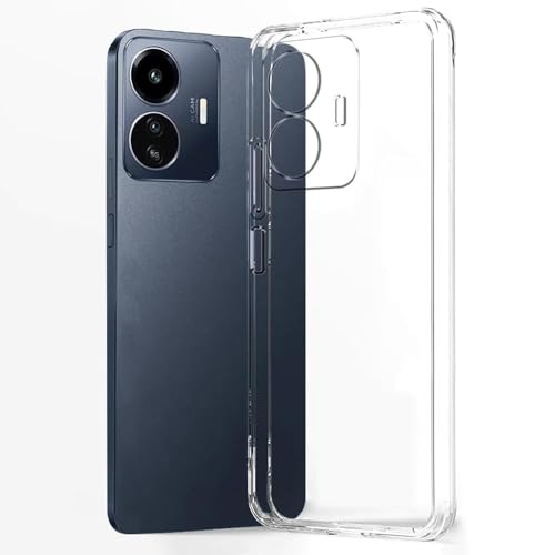 Image of COVERBLACK Soft Rubber Back Cover Compatible Model for Vivo V2169 / Vivo Y77 5G - Transparent