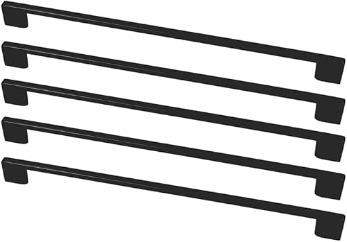 ROCO Neptune Aluminium Cupboard Handle Matt Black 96mm (5 Pack)