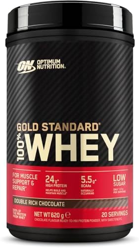Optimum Nutrition Gold Standard 100% Whey, Proteine in Polvere, Gusto Doppio Cioccolato, 620g, 20 Porzioni Generico - integratore