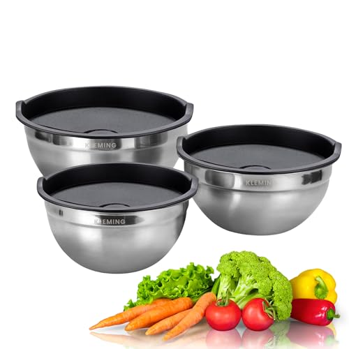 Conjunto de Bowl Kleming, Tigela, Vasilha, Leves, Resistentes e Duráveis, Ideais para Mistura e Arma