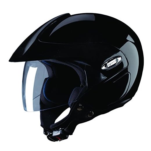 Studds Marshall SUS_MOFH_BLKL Open Face Helmet (Black, L)