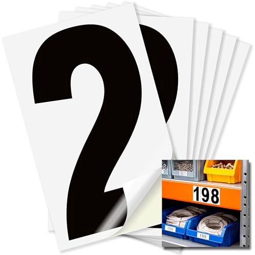 iSYFIX Black Vinyl Number 2 Stickers, White Background, 3 Inch, 6 Pack
