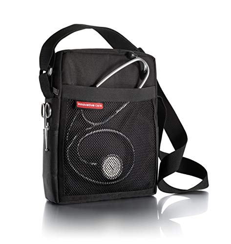 Innovative Care – Ipad, Tablet & Accessories Organizer/Carrying Case/Messenger Bag With Zipper, Padded & Mesh Pockets & Crossbody Shoulder Strap For Nurses, Doctors, Medical Students, Black #TOP9