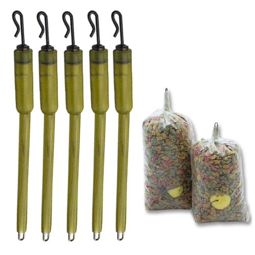 EUROKAN TACKLE Quick Change PVA Bag Stems 70mm Green Solid Bag Carp Fishing Stems Quick Rig Change Sleeves 1/5 / 10/20 Pack (Quick Change Swivel, 10)