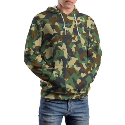Camouflage Gray Camo Hoodie for Men Women Long Sleeve Pullover Sweatshirt with Pocket4