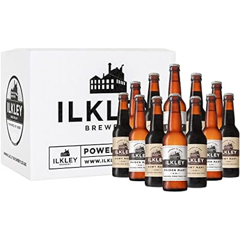 Ilkley Brewery Alcohol Free Beer Mixed Case 0.5% ABV 12 x 330ml Bottles Non Alcoholic Beers inc. 6x Pale Ale & 6x Coffee Milk Stout | Low Carb, Low Calorie Zero Alcohol Drinks Cover