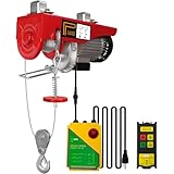 FITHOIST Electric Hoist,440lbs 120V Winch with 262ft Wireless Remote Control,Electric Winch Single/Double Slings with Emergency Stop,110V Lift Hoist for Factories,Warehouses,Construction Site