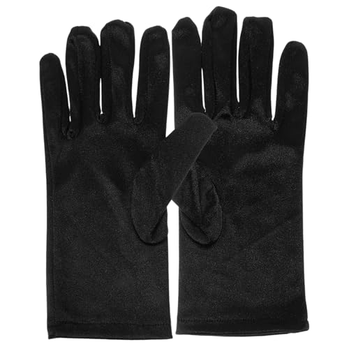 VANZACK 1Pair Short Satin Gloves for Women Performance Gloves for Cocktail Parties Weddings and Cosplay Events Stylish Accessory for Formal Occasions