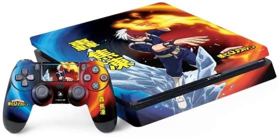 Skinit Decal Gaming Skin Compatible with PS4 Slim Bundle - Officially Licensed My Hero Academia Shoto Todoroki Season 4 Design