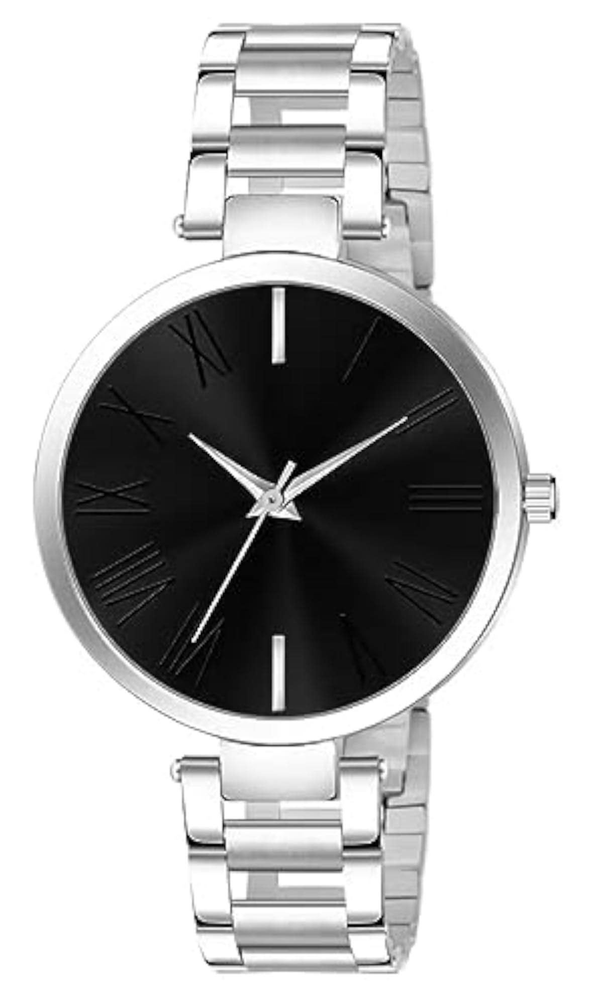 Trendy Women Silver Metal Analog Watch