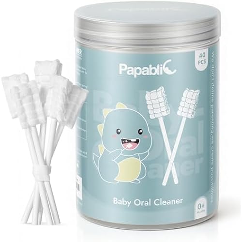 Papablic Baby Tongue Cleaner for Infant Oral Aged 0-2, Disposable, 40 Pack