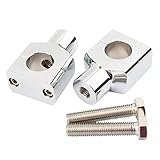 【Deepa】ハンドルポスト 1インチ ハンドルライザー 25.4mm ハーレー ドラッグスター バルカン シャドウ マグナ など (シルバー)