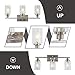 MELUCEE 3 Lights Wall Sconce Brushed Nickel Finished Modern Bathroom Vanity Light Fixtures with Clear Glass Shade Suit for Porch Bedroom Foyer Kitchen (Patent No.: US D963914 S)