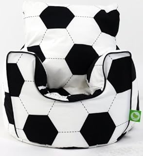 Cotton Football Bean Bag Arm Chair with Beans