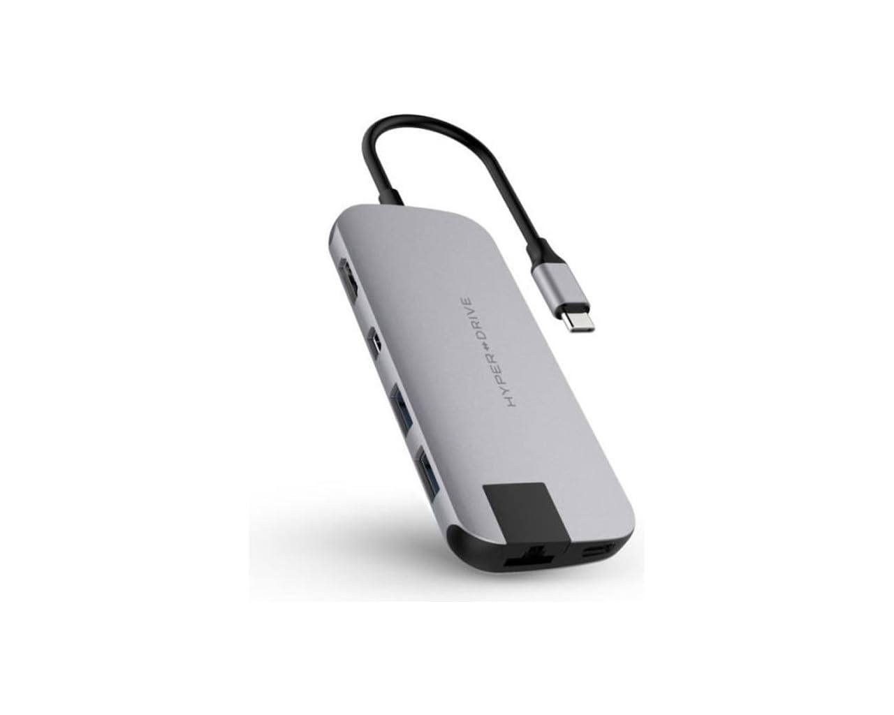 Targus HD247B-GRAY Hub USB-C HyperDrive Slim 8 en 1 Carga rápida con USB-C Power Delivery de 60W - Gris