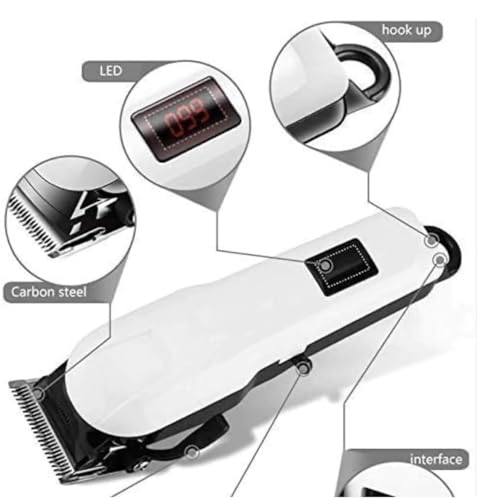 Image of SKMEI SKT1008W Professional Hair Straightener & Clipper For Men and Women | Corded Hair Trimmer with Quiet Operation and Dteachable Heads | Hair Styling Trimmer with LED Power Indicator (Beige)