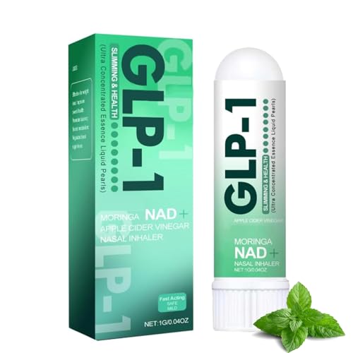 GLP-1 Nasal Inhalation, Glp-1 Healthy Nasal Inhaler, Nasal Inhaler Stick, Menthol & Apple Cider Vinegar, Natural Ingredients for Women and Men (1 Pcs)