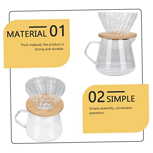ABOOFAN 2 Conjuntos despeje sobre a cafeteira garrafa de expresso servidor de café de vidro máquina