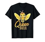 Queen Bee Crown Women Girls Mom Wife Daughter Honeybee T-Shirt