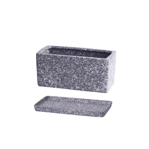 Jardinière rectangulaire céramique pot fleur succulente perforé - 2