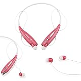 GEARONIC TM Wireless Sport Stereo Headset Bluetooth Earphone Headphone Compatible with Android or iPhone Pink